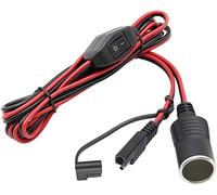 AAOTOKK SAE Cigarette Lighter Battery Cable,16AWG 12V Cigarette Lighter Female Plug to SAE 2 Pin Quick Release Disconnect Connector Plug Adapter Extension Charging Cable with Switch(2.4m/7.8ft-F)