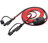 AAOTOKK SAE Extension Cable 16 AWG Wire Harness 12V-24V DC With Switch Quick Connect/Disconnect Snap Action Cable for Motorcycle, Cars, Camp Trailer, Solar Panels (2.4m/7.8ft)