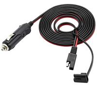 AAOTOKK SAE to Cigarette Lighter Cable,16AWG 12V Cigarette Lighter Male Plug to SAE 2 Pin Quick Release Disconnect Connector Plug Adapter Extension Charging Cable with Fuse(2.4m/7.8ft-M)