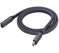 AAOTOKK Type C 3.1 to Type C 3.1 USB Male Female Connector Cable Supports fast Charging,4K@60HzHD Vedio,Audio Transmission,Data Synchronization,Compatible with Samsung S10 S8, MacBook(1M-M/F)