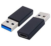 AAOTOKK Type C to USB A Adapter USB Type C Female to USB Male OTG Adapter for Laptops, Power Banks and More USB A Ports Devices, Support Data Sync and Charging (2 Packs-Black F/M)
