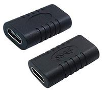 AAOTOKK Type C USB Adapter, Gen 2 (10Gbps) 3A USB-C 3.1 Type C USB Female to Female Extension Adapter Supports Charging, Data, Audio, Video Adapter for Laptop, Phone,MacBook USB C HUB (2Pack-F/F)