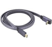 AAOTOKK Up&Down Angle Type C 3.1 USB Flat Short Cable,90 Degree 10Gbps Tpye C USB 3.1 Gen2 Male to Male Charging,Data,Audio,Video Extender Cord for Tablet, Phone and More Type-C Devices(1M-M/M)