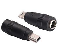 AAOTOKK USB Mini DC Power AdapterMini USB Male to DC 5.5x2.1mm Connector Charge Barrel Jack Power Adapter Mini USB 5V Connector for Mini USB Charging Device (2Pack-Mini)