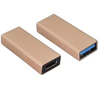 AAOTOKK USB Type C to Female USB 3.0 A Converter for USB Port PC,Laptops,Power Banks,Chargers and Type-C Port U-Disk,Smart Phone,Data Cable Etc(Champagne Gold-2 Pack)