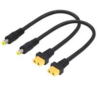 AAOTOKK XT60 to DC Adapter Cable DC Power 5.5 X 2.1mm Male to Bullet XT60 Connector Female Jack Adapter Cable for TS100 Soldering Iron,FPV Monitor Power,Drone Power Cord(DC 2.1mm-M /30cm-2Pack)
