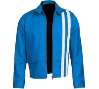 AAOutfitz Men Elvis Speedway Cotton Stripe Blue Jacket