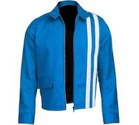 AAOutfitz Men Elvis Speedway Cotton Stripe Blue Jacket