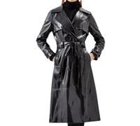 AAOutfitz Vinyl Trench Coat Women Pvc
