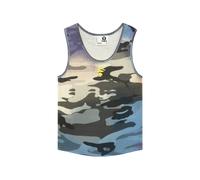 AAPE BY *A BATHING APE® camouflage embroidered vest - Blue XS-S