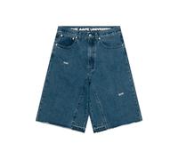 AAPE BY *A BATHING APE® frayed denim shorts - Blue S