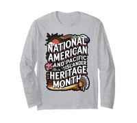 AAPI Heritage Month Flag Heart Long Sleeve T-Shirt