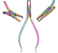 AAProTools Multi Titanium Rainbow Color Anterior Bracket Removing Plier, Orthodontic Braces Removal Tools, Straight Bracket Remover Instrument Clamp