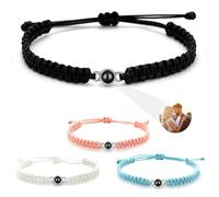 AAQ Custom Photo Bracelet - Personalised Bracelet for Women Men, Bracelets with Picture Inside, Personalised Gifts for Women Men