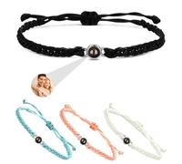 AAQ Custom Photo Bracelet - Personalised Bracelet for Women Men, Bracelets with Picture Inside, Personalised Gifts for Women Men