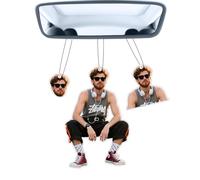 AAQ Personalised Car Air Freshener - Double-sided Custom Text and Photo, Unique Gift for Men Women Family Friends, Perfect for Car Bathroom Bedroom Kitchen (A1-Alien, Personalised)