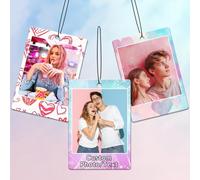 AAQ Personalised Car Air Freshener with Photo - Custom Air Freshener for Car Bathroom Wardrobe, Double-Sided Photo Hanging Fresheners, Personalised Gifts for Women Men (Rectangle-Style 2, One Size)