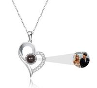 AAQ Personalised Photo Necklace - Custom Projection Necklace with Picture Inside, Personalised Gifts for Women Mum Girlfriend (style-7)