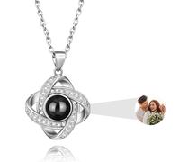 AAQ Personalised Photo Necklace - Custom Projection Necklace with Picture Inside, Personalised Gifts for Women Mum Girlfriend (style-05)
