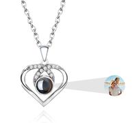AAQ Personalised Photo Necklace - Custom Projection Necklace with Picture Inside, Personalised Gifts for Women Mum Girlfriend (style-03)