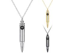 AAQ Personalised Photo Necklace for Women - Custom Necklace with Picture Inside,Photo Projection Necklaces Memory,Personalised Gifts for Men Friends (Bullet)