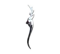 AAR New Chrome Finish Highland Stag Head Celtic Swirl Kilt Pin 4.5" Stag Head