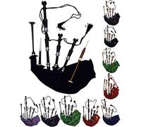 AAR Scottish Great Highland Bagpipe Black Watch Cover & Cord Silver Mounts Black Finish with Tutor Book Reeds/Drone