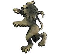 AAR Scottish Rampant Lion Badge Kilt Pin Antique and Silver Finish - brass - 2"