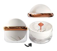 AARAINBOW Retainer Cleaner Case, Clear Denture Case, Large Denture Bath Box with Strainer Basket, Retainer Storage Soak Container for Travel, Mouth Guard Cleaning Box Braces Holder Cup (A White)