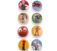 Aardman Wallace & Gromit Shaun The Sheep Morph Feather's McGraw Pin Badge Set of 8