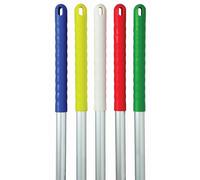 Aardvark Janitorial Supplies Pack of 5 Mop Handles, 125cm, Aluminium, Screw Fitting, Available in Red, Blue, Green, Yellow and White (Multi)
