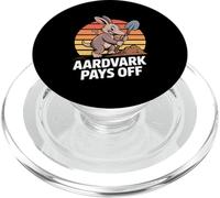 Aardvark Pays Off Retro Motivation Work Ethic PopSockets PopGrip for MagSafe