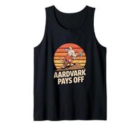 Aardvark Pays Off Retro Sunset Hard Work Hustle Tank Top