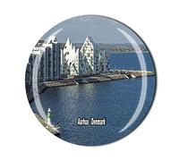 Aarhus Denmark Fridge Magnet Crystal Tourist Souvenir Gift Collection Refrigerator Magnetic Sticker
