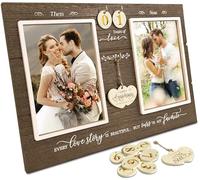A'arkaJ 1st / 25th / 30th / 40th / 50th Anniversary Frame, Gift for Couple, Husband and Wife, 1-99 Years Then & Now Picture Frame, Wedding Keepsake with Number Inserts