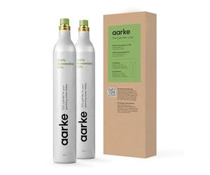 Aarke 2-pack 60L Gas Cylinder for Sparkling Water Maker, 100% Renewable CO2