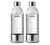 Aarke 2-pack PET Bottles for Sparkling Water Maker Carbonator 3, BPA free with Details in Steel, 800ml