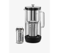 Aarke Purifier, Water Filter Pitcher in Glass and Stainless Steel, 2.4L / 10 cups, Includes Aarke Pure Filter Refill Bag