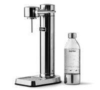 Aarke Carbonator 3 Premium Sparkling Water Maker Steel Finish | Stainless Steel, Cordless Soda Maker for Home, Carbonated Water Machine, BPA-free PET Bottle Included