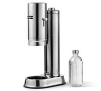 Aarke Carbonator Pro, Sparkling Water Maker with Glass Bottle, Steel Finish