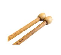 AARNAV 2 x 35cm Long 5.5mm Bamboo Knitting Needles Single Pointed Needles | Pair of Flat Knob Bamboo Knitting Needles (14 inch), Crafting Knitting Pins Weaving Pins, Yarn Needles (2 x 5.5mm)