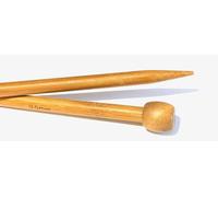 AARNAV 2 x 9mm 35cm Long Bamboo Knitting Needles Single Pointed Needles | Pair of Flat Knob Bamboo Knitting Needles (14 inch), Crafting Knitting Pins Weaving Pins, Yarn Needles (2x9mm)