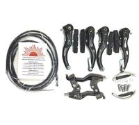 AARNAV Complete V Brake Set, Black Alloy Lever Set, Universal Replacement V Brake Accessories