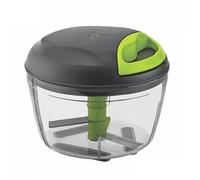 AARNAV Grey Green Manual Food Chopper | Pull String Food Chopper | Handy Chopper with 3 Stainless Steel Blades for Effortlessly Chopping Vegetables and Fruits for Your Kitchen (600 ml)