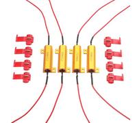 Aaron 4Pcs 50W 6ohm Load Resistors - Fix LED Bulb Fast Hyper Flash Turn Signal Blink Error Code (Resistors get very hot during working)
