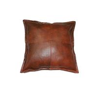 Aaron Craft Tan Lambskin Leather Cushion Pillow Cover 16X16
