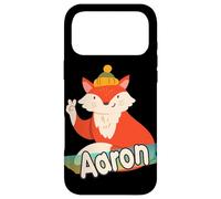 AARON - Cute Boy Name with cool Fox Case for iPhone 17 Pro Max
