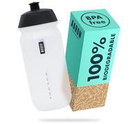 AARON Eco Drinking Bottle Made of Sustainable Sugarcane, 750 ml, Lightweight and Leak-Proof, Practical BPA-Free Water Bottle for Sports, Fitness, Hiking, Outdoor in Transparent