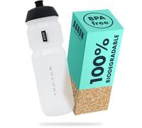 AARON Eco Drinking Bottle Made of Sustainable Sugarcane, 750 ml, Lightweight and Leak-Proof, Practical BPA-Free Water Bottle for Sports, Fitness, Hiking, Outdoor in Transparent