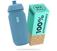 AARON ECO Water Bottle, 100% Biodegradable, 500 ml, Lightweight and Leak-Proof, Practical BPA-Free Water Bottle for Sports, Fitness, Gym, Hiking, Outdoor in Blue